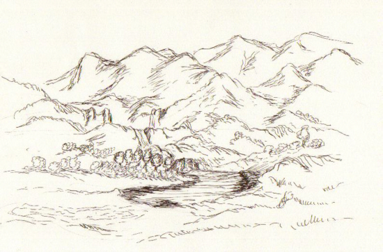 Feder: Landschaft3